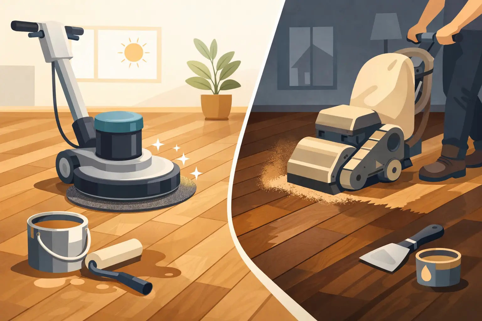 Screen and Recoat vs Refinishing Explained